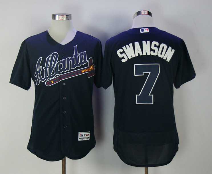 Atlanta Braves #7 Dansby Swanson Navy Blue Flexbase Collection Stitched Jersey,We sell and wholesale Atlanta Braves #7 Dansby Swanson Navy Blue Flexbase Collection Stitched Jersey on line form chian!